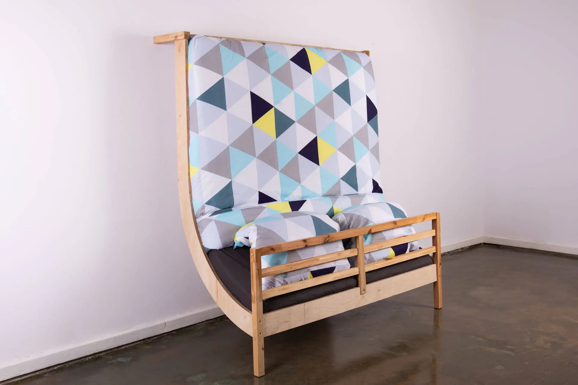 the bed